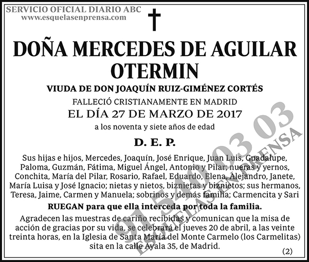 Mercedes de Aguilar Otermin